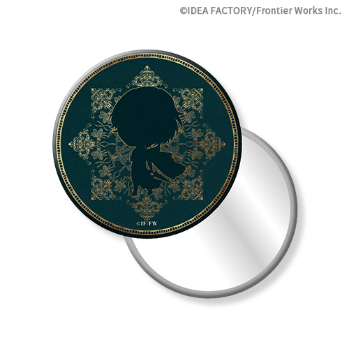 おしゃれなデザインの約7.6cmの缶ミラーです♪