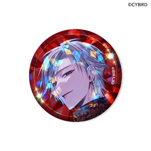 57mmサイズの缶バッジです♪ 全面にホログラムがのってキラキラと輝きます。